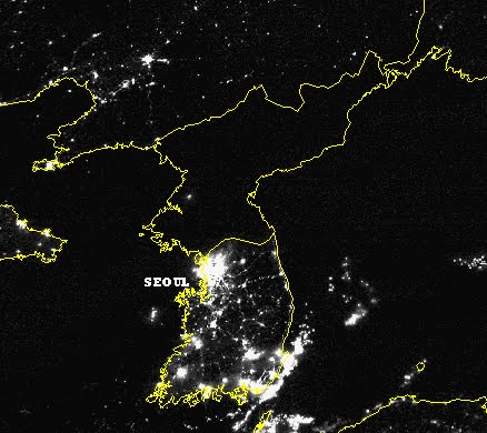 google earth north korea at night. “The WWF sponsored Earth Hour