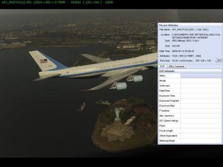 Air Force One with Exif info missing